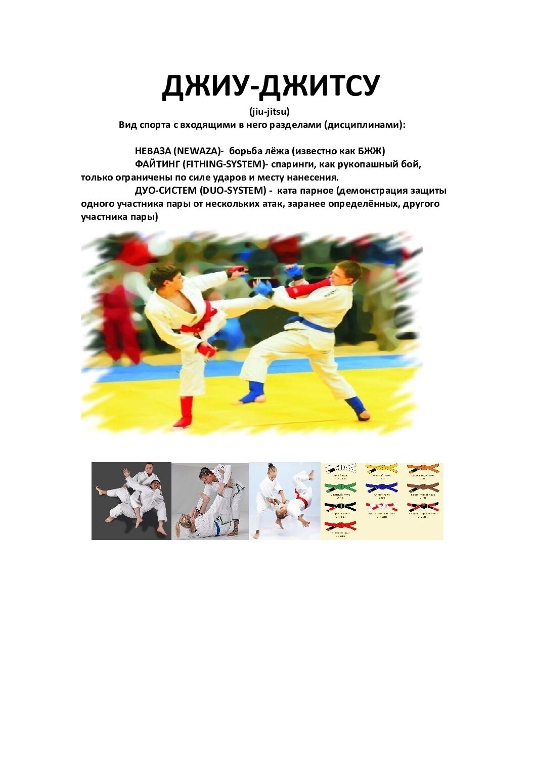 Занятия джиу-джитсу:
